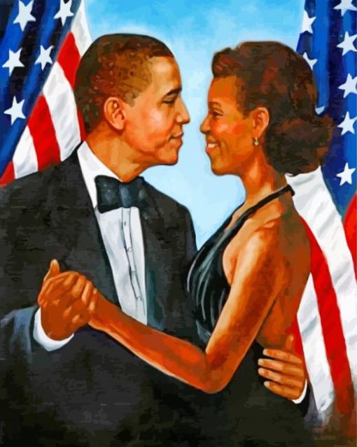 Obama And His Wife Paint By Numbers