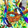 Mosaic Magpie Birds Paint By Numbers
