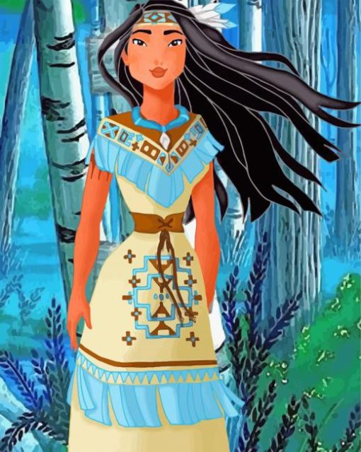 Pocahontas Princess paint by numbers