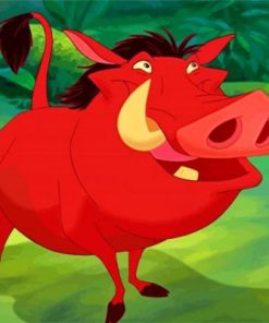 Pumbaa Lion King paint by numbers