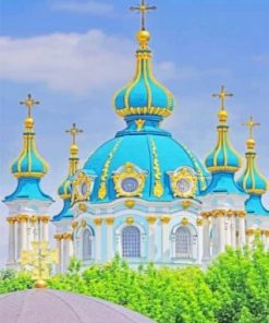 St Andrew Church Ukraine paint by numbers