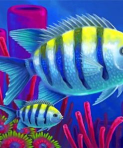 Tropical Fish paint by numbers