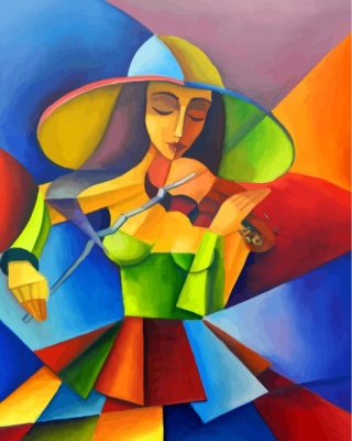 Violinist Woman paint by numbers