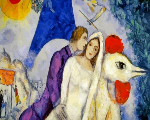 Abstract Couple Marc Chagall Paint By Numbers