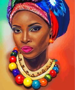 Aesthetic African Woman Paint By Numbers