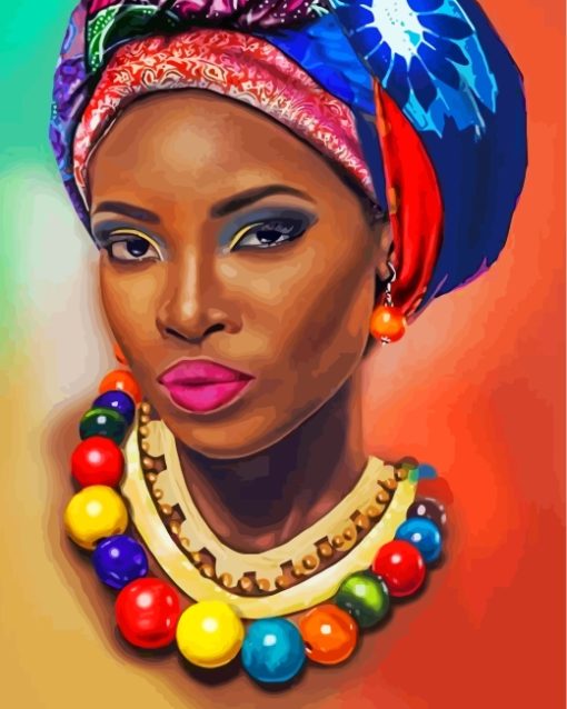 Aesthetic African Woman Paint By Numbers