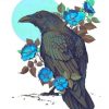 Crow And Flowers Paint By Numbers