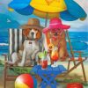 Dogs Couple In Beach Paint By Numbers
