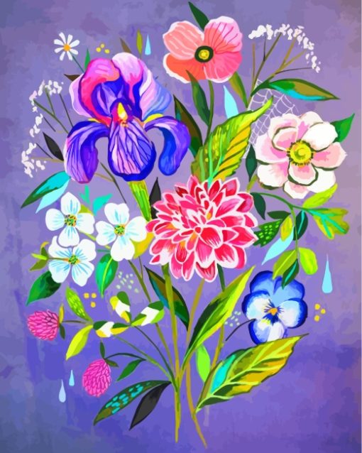 Aesthetic Flowers Paint By Numbers