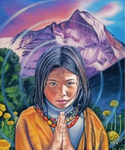 Tibetan Girl paint by numbers