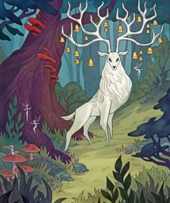 Aesthetic White Stag Paint By Numbers