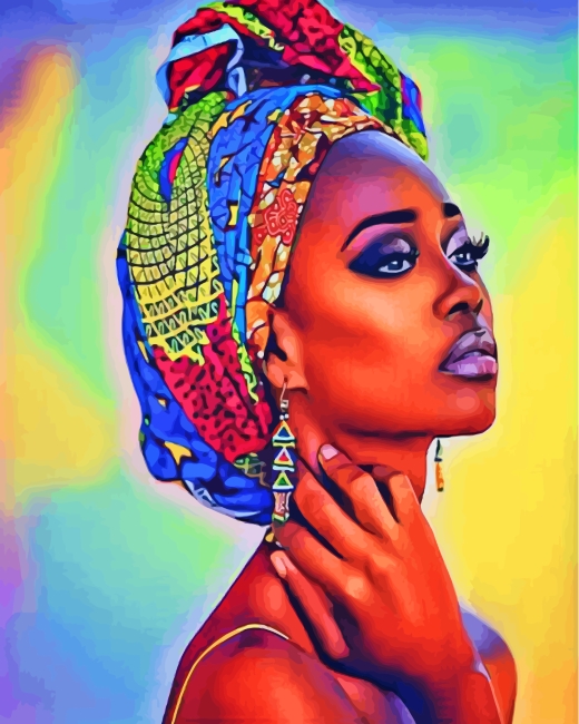 African Woman - Paint By Numbers - Painting By Numbers