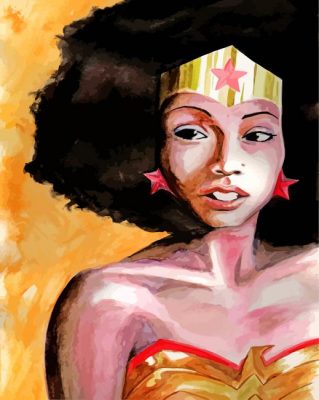 Afro Black Woman paint by numbers