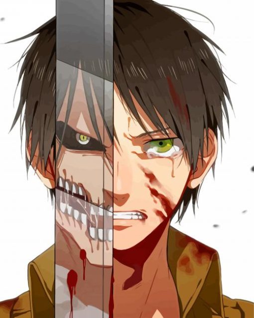 Eren Attack On Titan paint by numbers
