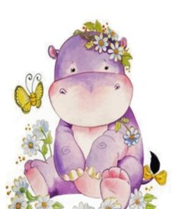 Baby Hippopotamus Paint By Numbers