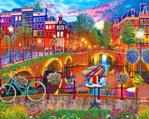 Beautiful Amsterdam Paint By Numbers