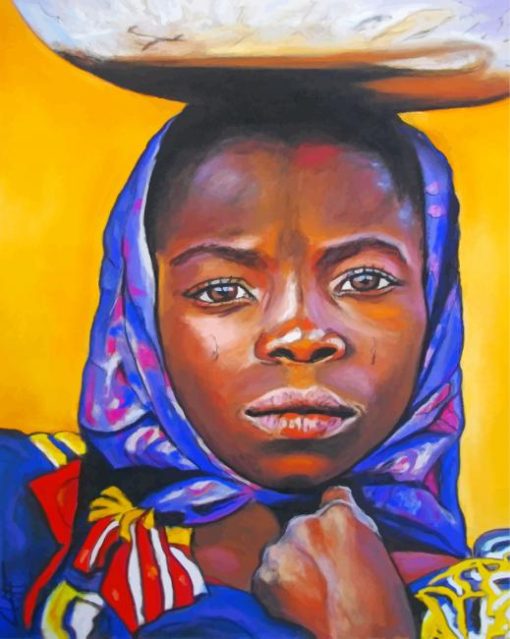 Black African Girl Paint By Numbers
