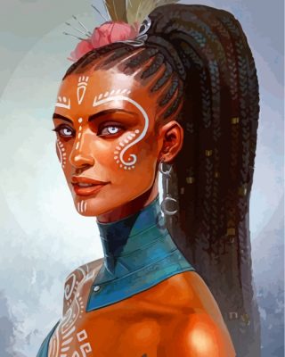 Cool African Woman paint by numbers
