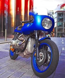 BMW Blue Motorcycle Paint By Numbers