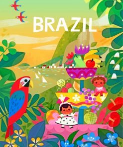 Brazil Illustration Paint By Numbers