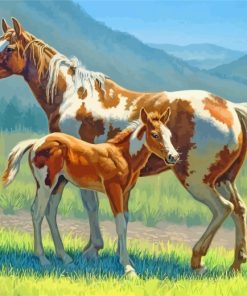 Brown Horses Paint By Numbers