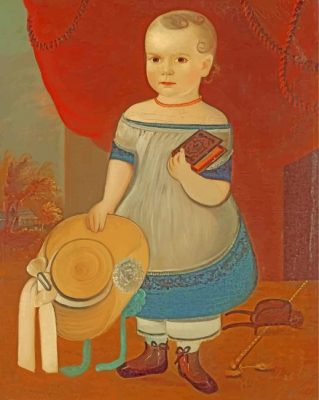 Child With Straw Hat Paint By Numbers