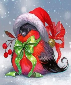 Christmas Bird Paint By Numbers