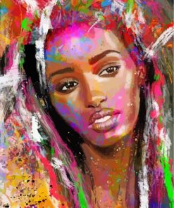Colorful Black Woman Paint By Numbers