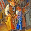 Cowboy And His Grandfather Paint By Numbers "