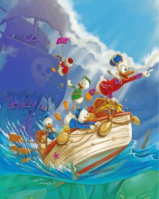 Donald Duck Family Paint by Numbers