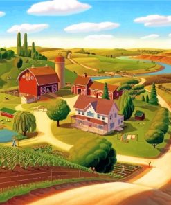 Farm Landscape Paint By Numbers