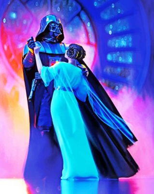 Princess Leia And Darth Vader Dance Paint By Numbers