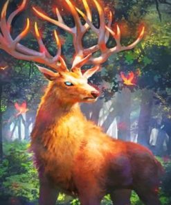 Fire Stag paint by numbers
