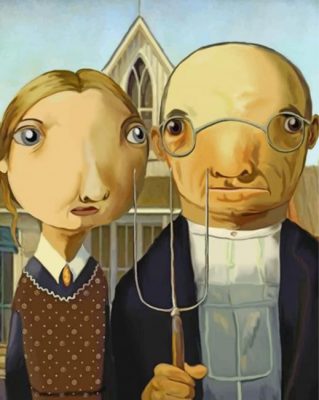 Funny American Gothic Paint By Numbers
