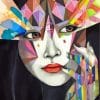 Geometric Face Paint By Numbers