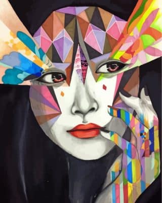 Geometric Face Paint By Numbers