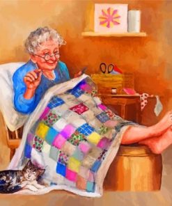 Grandma Enjoying Her Time Alone Paint By Numbers