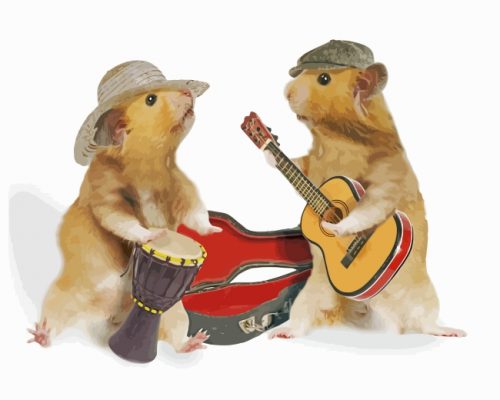 Hamsters Musicians paint by numbers