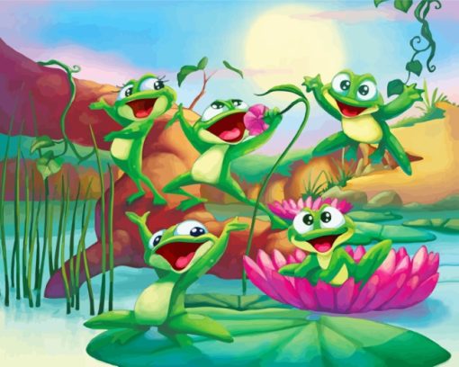 Happy Frogs Paint By Numbers