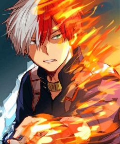 Ice And Fire Todoroki Paint By Numbers