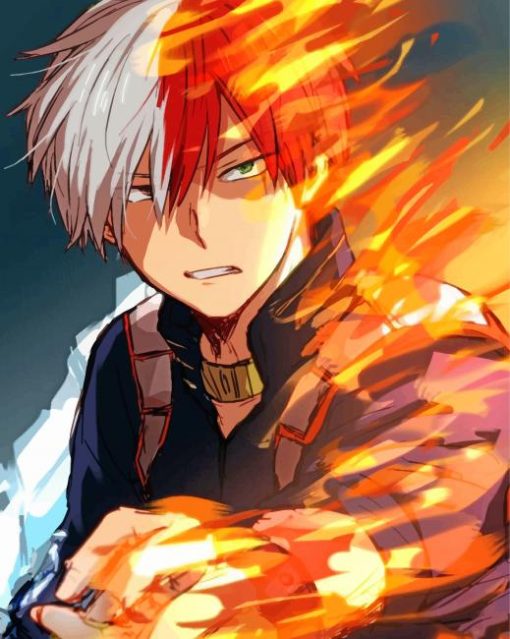 Ice And Fire Todoroki Paint By Numbers