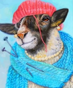 Knitting Sheep paint by numbers