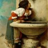 Girl At A Fountain Paint By Numbers