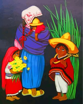 Mexican Family paint by numbers