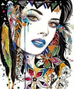 Native American Girl Paint By Numbers