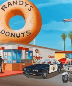 Police Buying Donuts paint by numbers