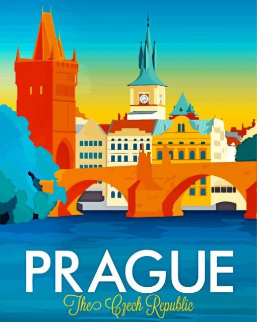 Prague Illustration paint by numbers