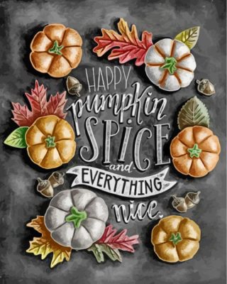 Pumpkin Quote paint by numbers