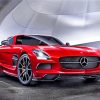 Red Mercedes Sls Paint By Numbers