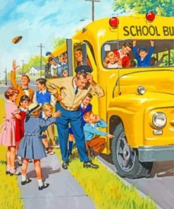 School Bus Paint By Numbers